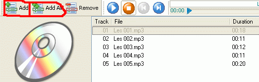 Select mp3 files