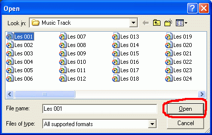 Select an mp3 file