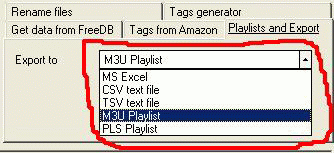 Select how to save the playlist